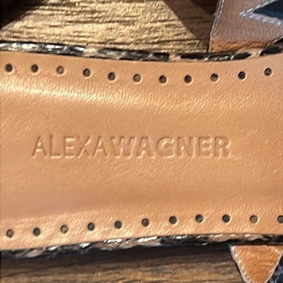 Alexa Wagner Snakeskin Flat Sandals - Picture 11 of 12
